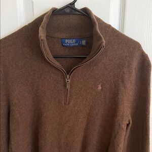 Polo by Ralph Lauren Dark Brown Zip-Up Sweater